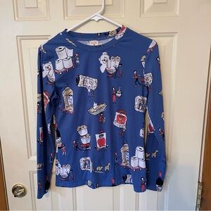 munki munki Blue Costco Graphic Long Sleeve Pajama Too